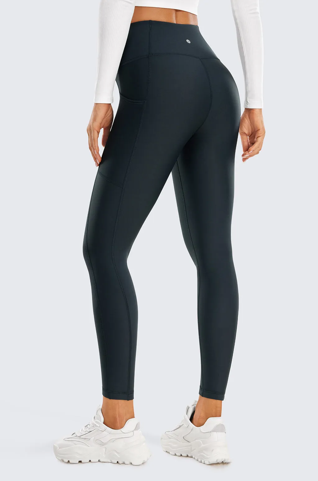 Fleece Lined Leggings with Pockets 25''