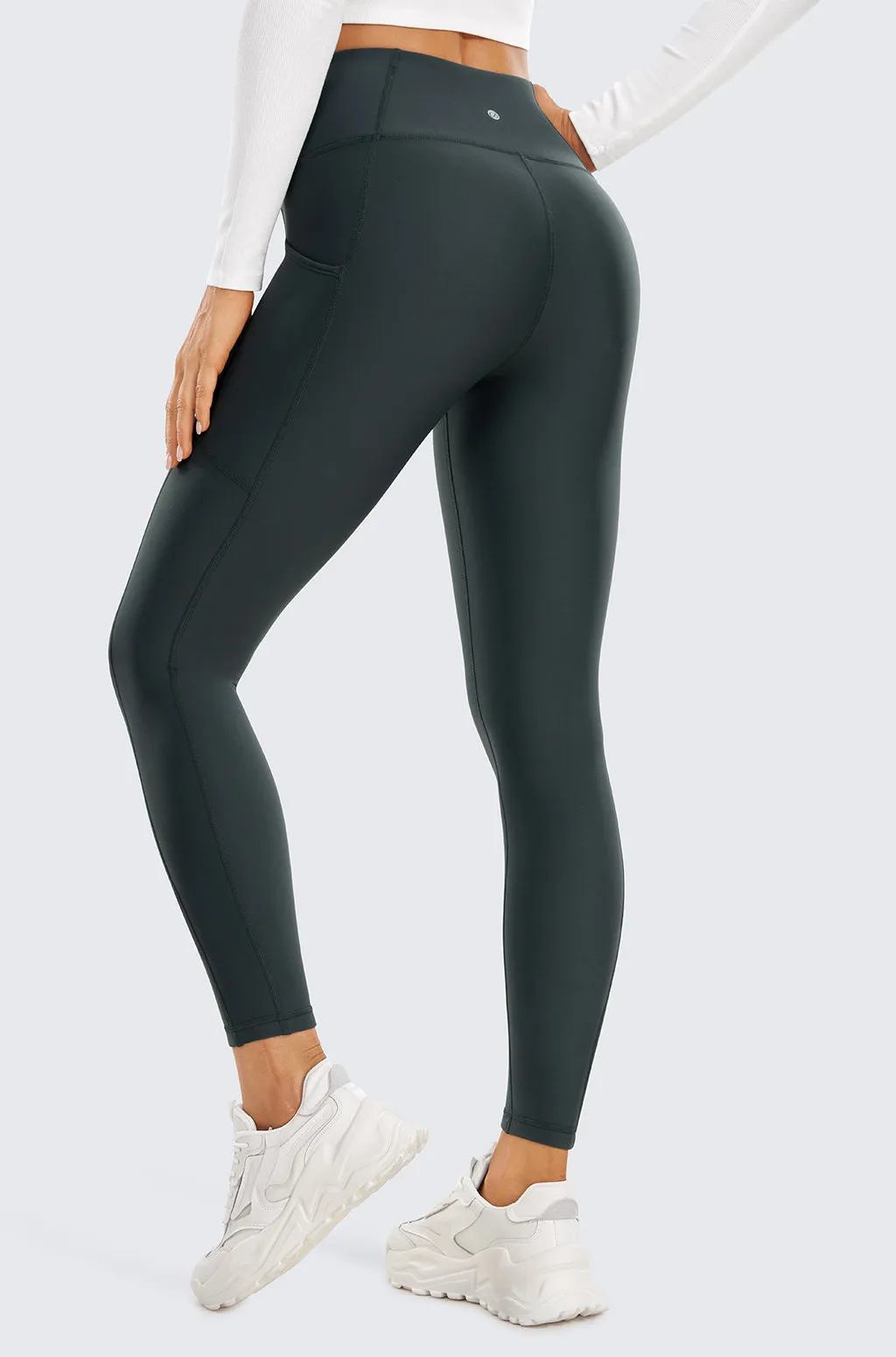 Fleece Lined Leggings with Pockets 25''
