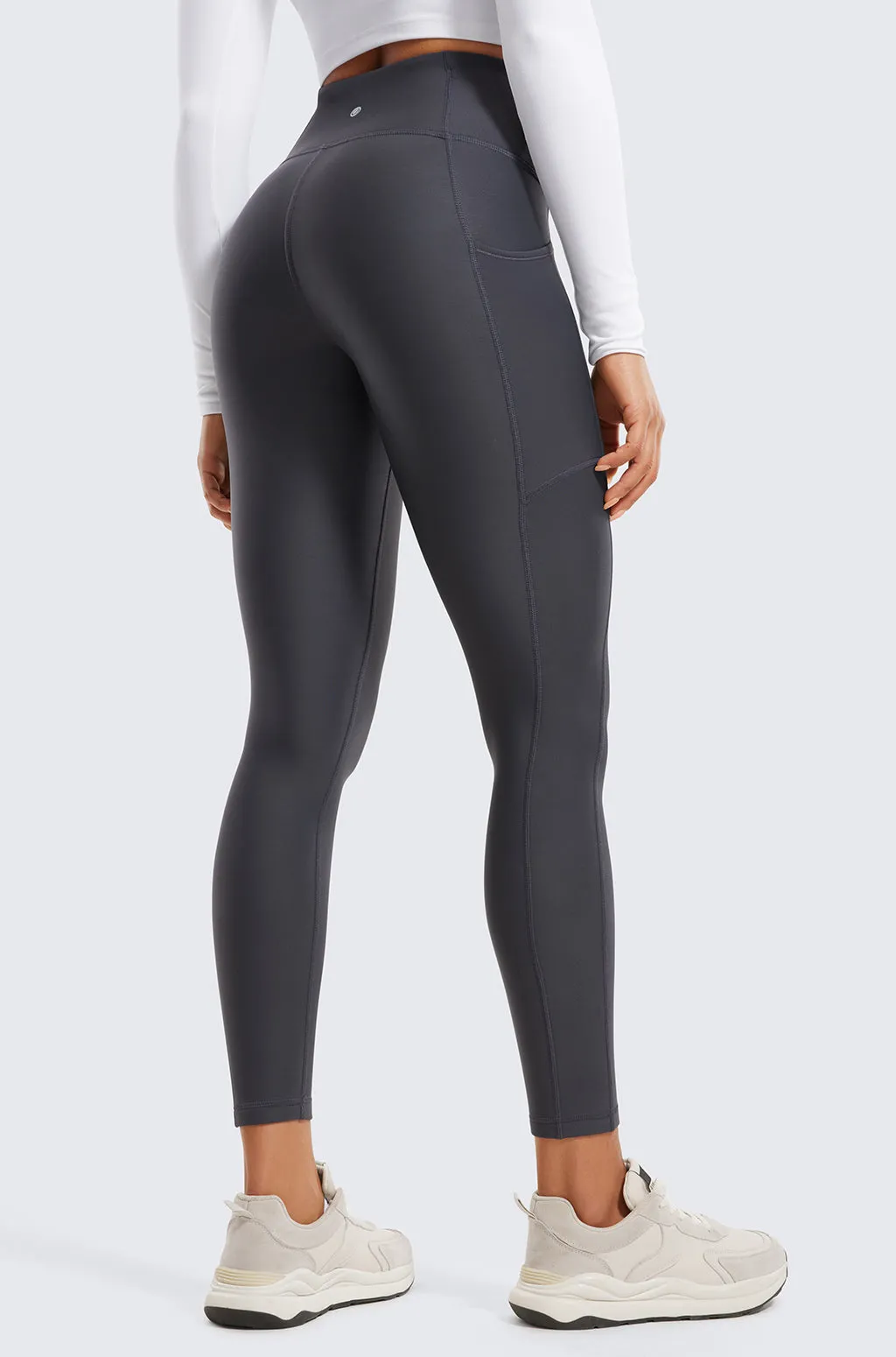 Fleece Lined Leggings with Pockets 25''