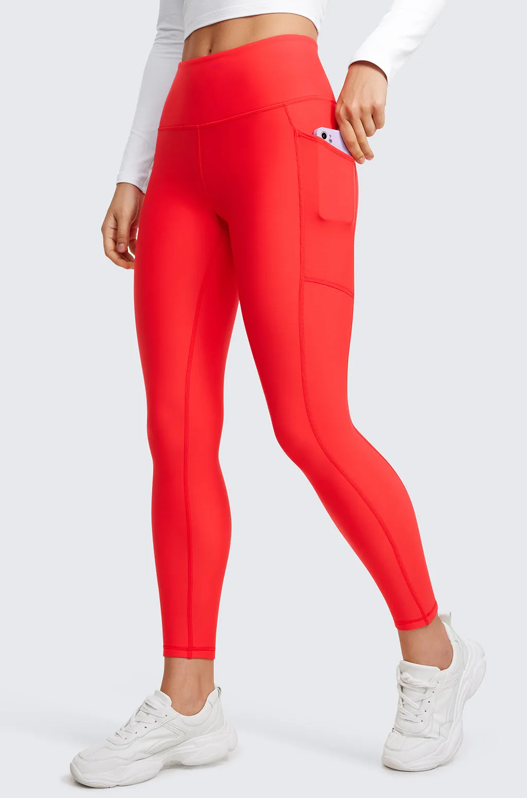 Fleece Lined Leggings with Pockets 25''