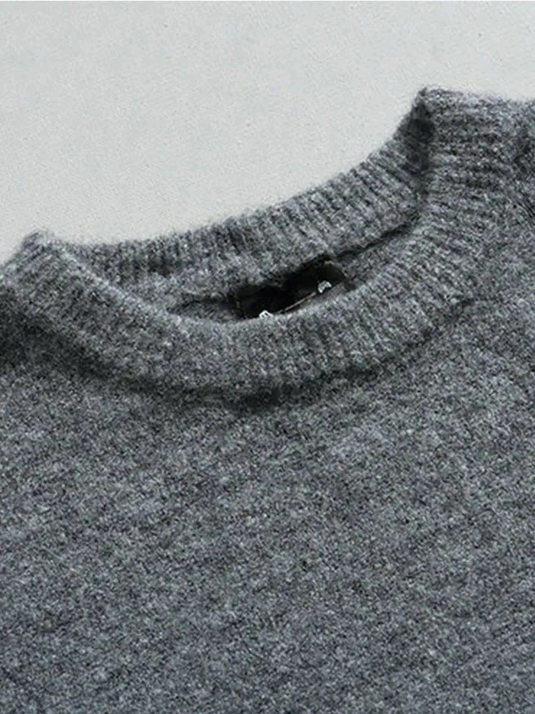 Toleet Y2K Street Style Casual Loose Solid Male O Neck Knitted Pullover Fashion Street Men's Long Sleeve Sweater Jumper Autumn Warm Oversized Knitwear