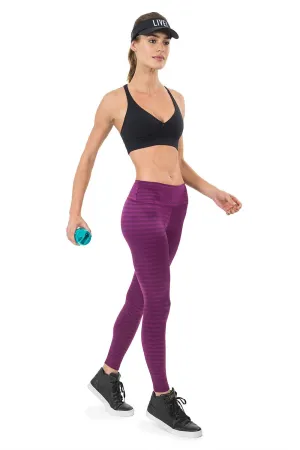 ZigZag Berry Leggings | Activewear | Purple Berry Colour